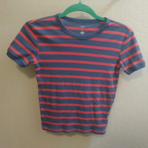 Gap Kids Striped Short Sleeved Shirt XL/14 - Picture 1 of 5